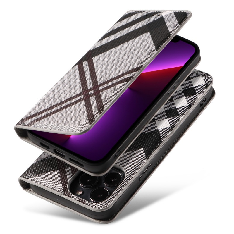 Plaid Flip Cover Leather Phone Case